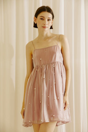 STORIA Women's Dresses Little Pearls Baby Doll Mini Dress || David's Clothing