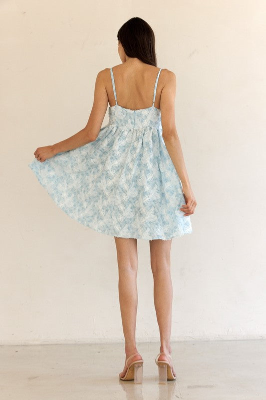 STORIA Women's Dresses Textured Floral Print Mini Dress