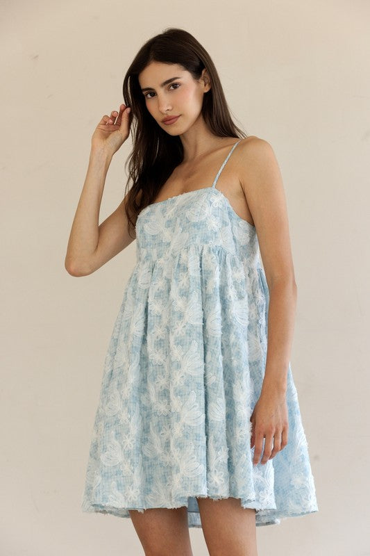 STORIA Women's Dresses Textured Floral Print Mini Dress