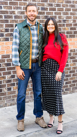 STORIA Women's Skirts Polka Satin Skirt