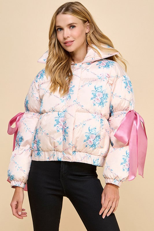 TCEC Women Jackets Floral Puffer Jacket || David's Clothing