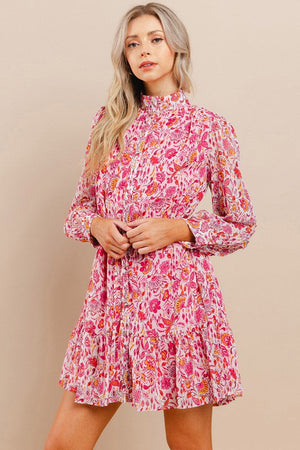 TCEC Women's Dress Floral Long Sleeve Dress || David's Clothing