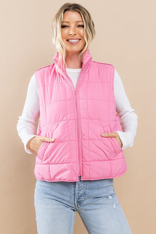 TCEC Women's Outerwear Quilted High Neck Puffer Vest || David's Clothing