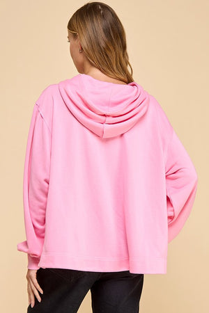 TCEC Women's Sweaters Oversized Hoodie with Accented Bows || David's Clothing