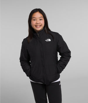 THE NORTH FACE Girl's Outerwear BLACK / S North Face Girls’ Reversible Mossbud Jacket || David's Clothing NF0A82YCJK3