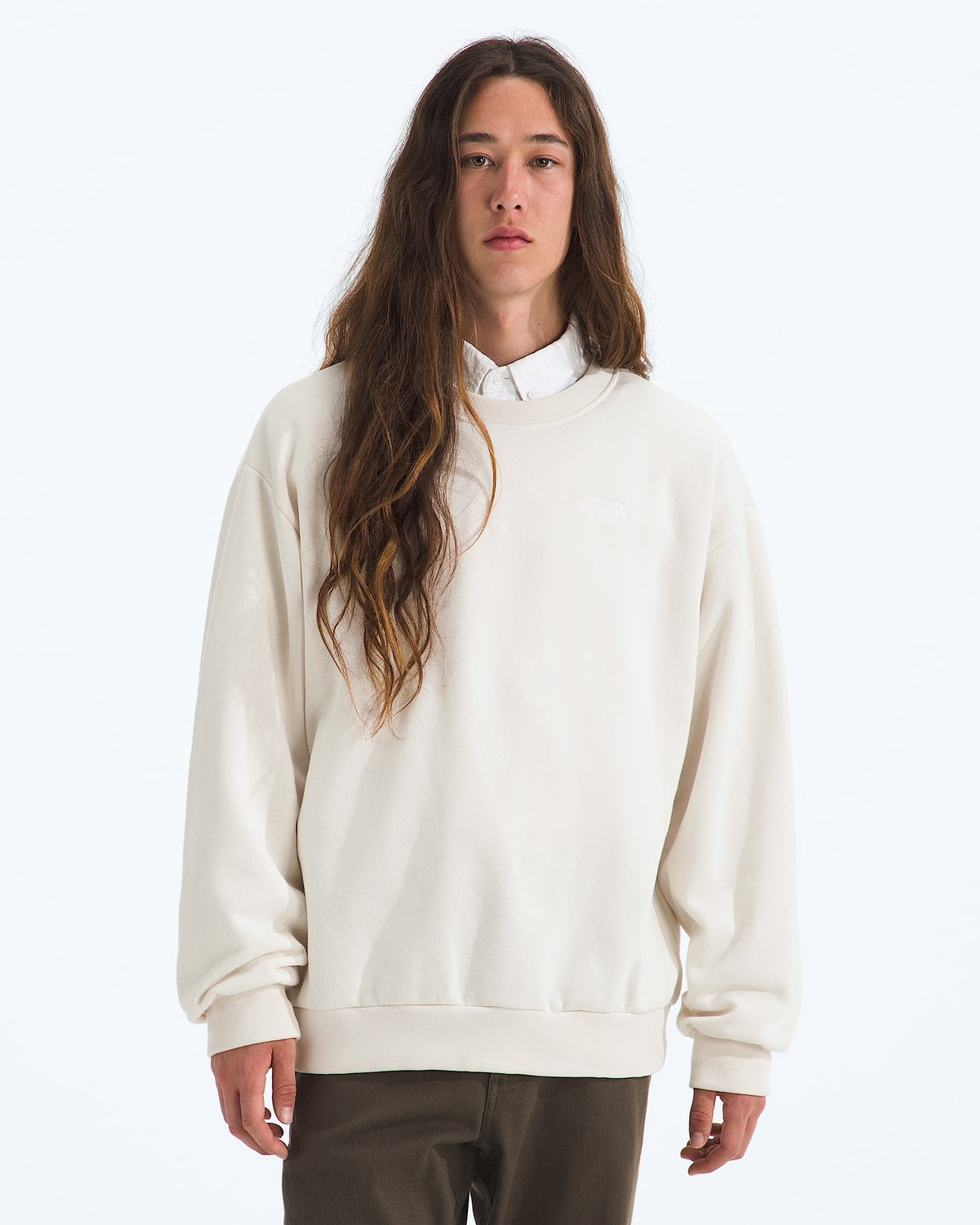 THE NORTH FACE Mens Jackets WHITE DUNE / S North Face Men’s Evolution Simple Dome Oversize Crew NF0A8FKRQLI