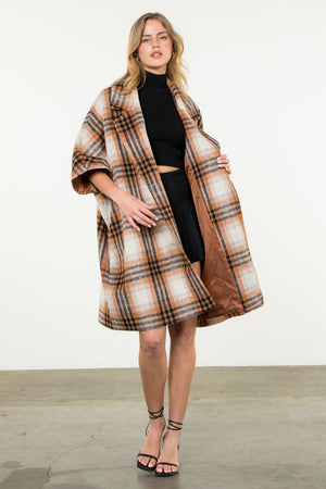 THML Women Jackets Plaid Coat || David's Clothing