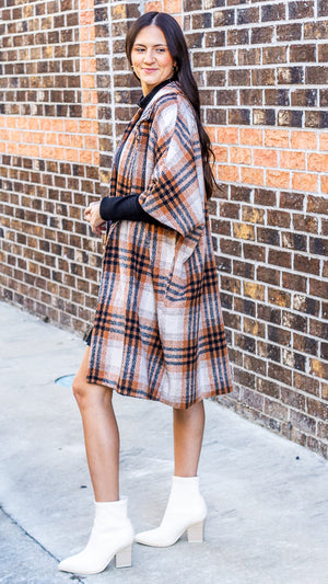 THML Women Jackets Plaid Coat || David's Clothing