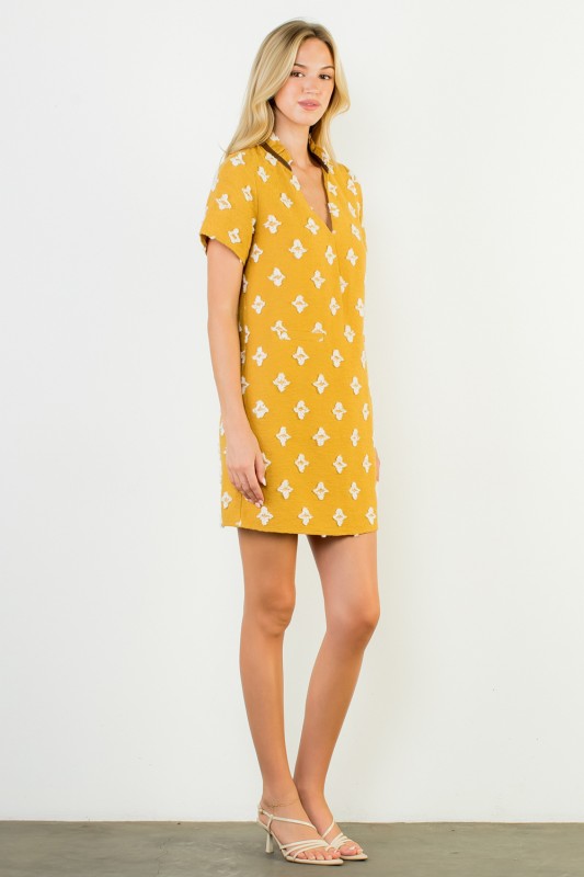 THML Women's Dresses Short Sleeve Detailed Dress