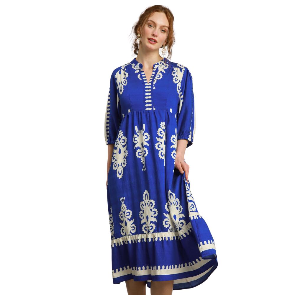 UMGEE USA Women's Dresses Desert Bloom Embroidered Midi Dress