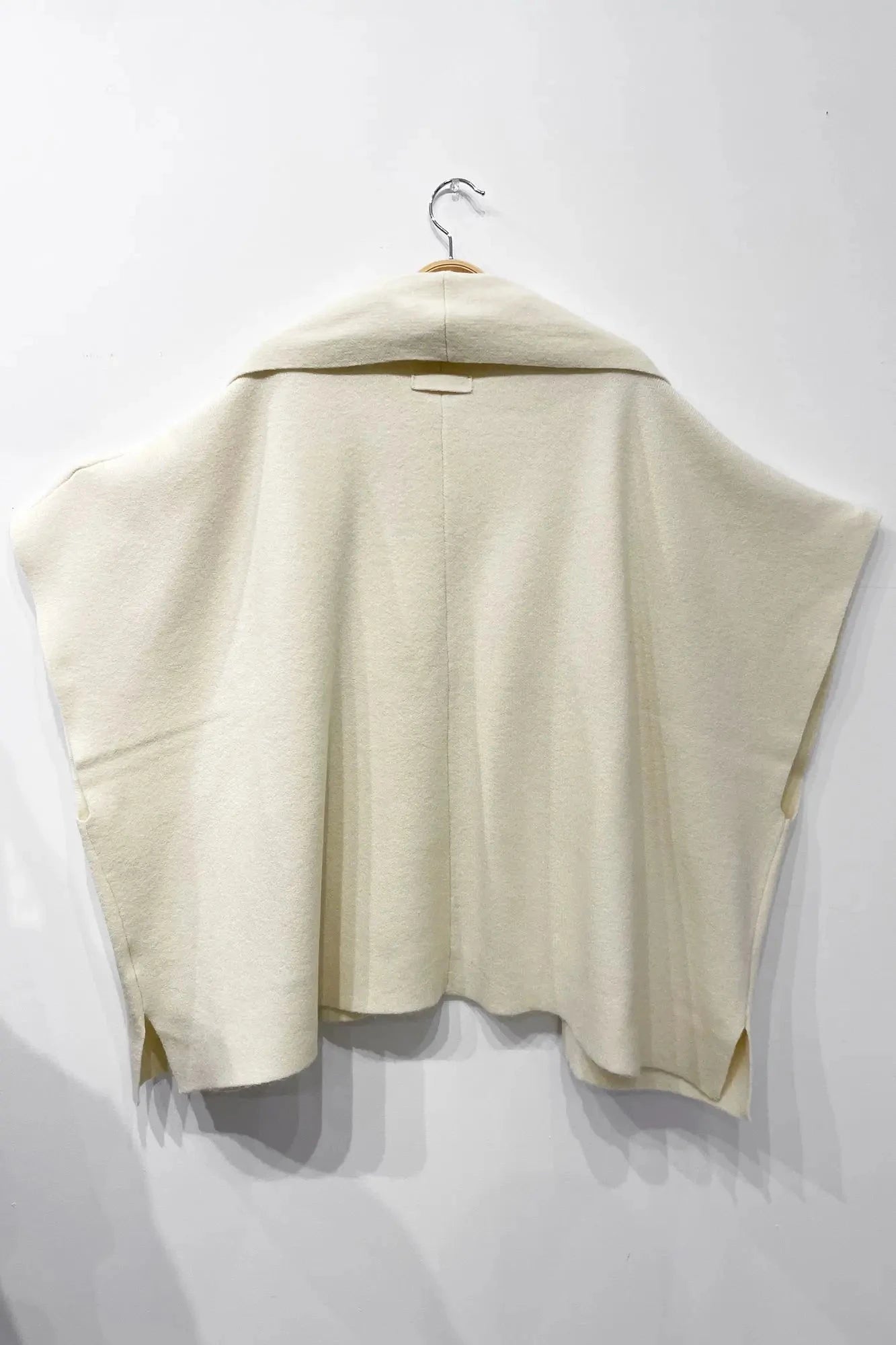 UMGEE USA Women's Sweaters CREAM / S/M Solid Knit Shawl Collar Cardigan || David's Clothing KS6001