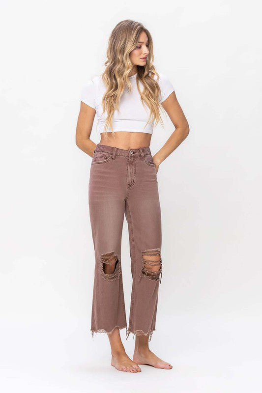 Vervet by Flying Monkey Women's Jeans Vervet 90'S Vintage Crop Flare Jean || David's Clothing