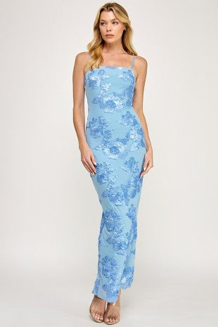 VINTAGE STORE Women's Dresses Sleeveless Mesh Floral Embroidered Maxi Dress