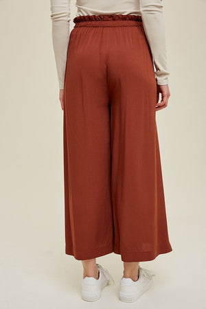 WISHLIST Women's Pants Wide Leg Paperbag Pants || David's Clothing