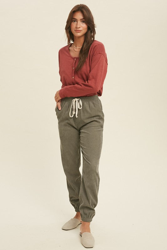 WISHLIST Women's Top Button-Up Cotton Slub Top || David's Clothing