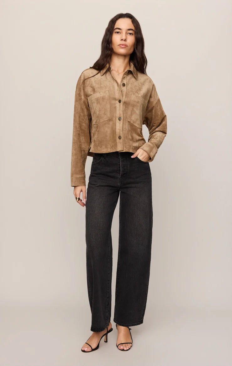 Z SUPPLY Women Jackets Z Supply All Day Cropped Suede Jacket