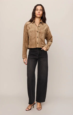 Z SUPPLY Women Jackets Z Supply All Day Cropped Suede Jacket