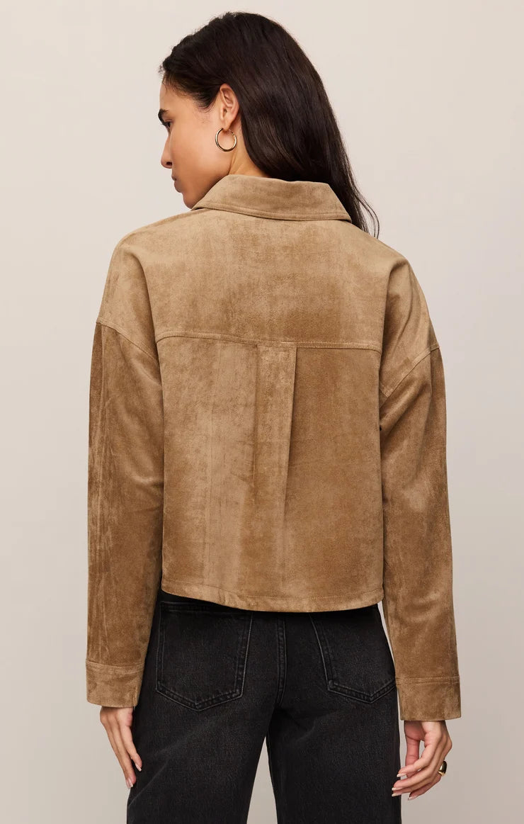 Z SUPPLY Women Jackets Z Supply All Day Cropped Suede Jacket
