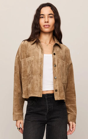Z SUPPLY Women Jackets Z Supply All Day Cropped Suede Jacket