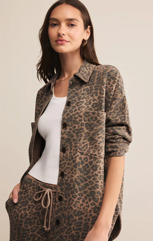 Z SUPPLY Women Jackets Z Supply All Day Knit Leopard Jacket || David's Clothing