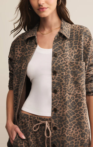 Z SUPPLY Women Jackets Z Supply All Day Knit Leopard Jacket || David's Clothing