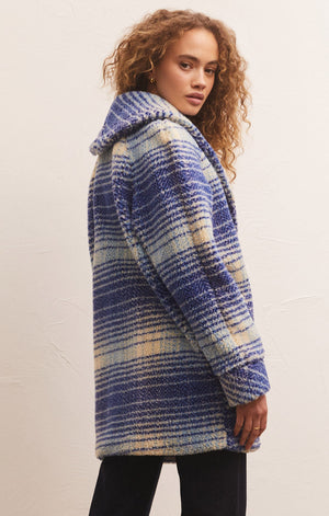 Z SUPPLY Women Jackets Z Supply Hastings Sherpa Plaid Coat || David's Clothing