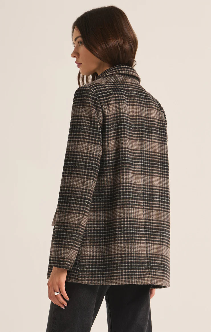 Z SUPPLY Women Jackets Z Supply Kingston Relaxed Plaid Blazer || David's Clothing