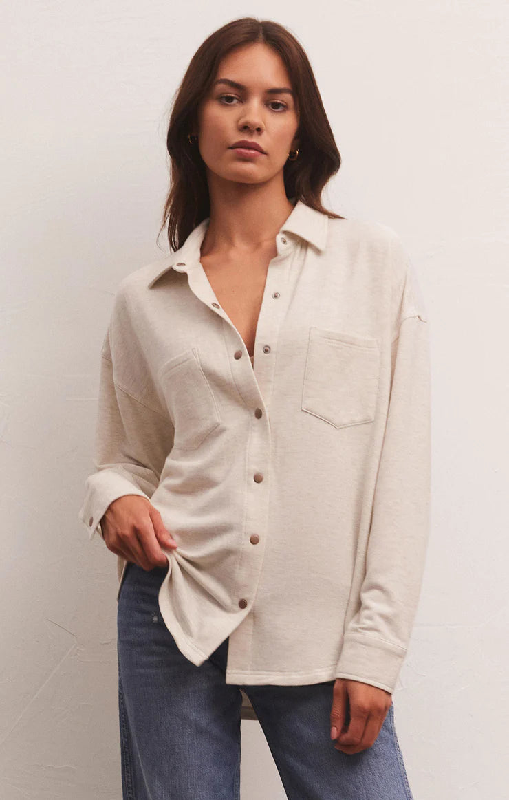 Z SUPPLY Women Jackets Z Supply WFH Modal Shirt Jacket || David's Clothing