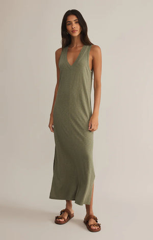 Z SUPPLY Women's Dresses AVOCADO / XS Z Supply Coastline Midi Dress || David's Clothing ZD251306