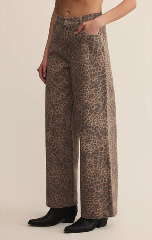 Z SUPPLY Women's Jeans Z Supply Marli Denim Leopard Pant