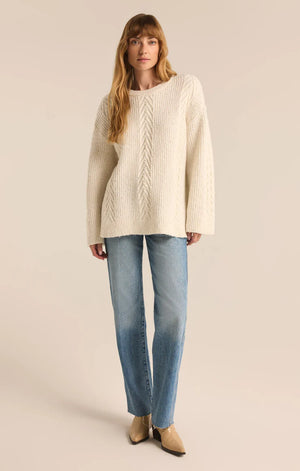 Z SUPPLY Women's Sweaters Z Supply All That Glitters Cable Knit Sweater || David's Clothing