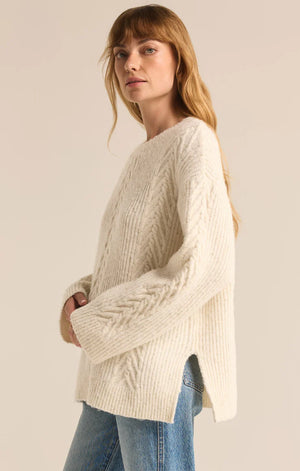 Z SUPPLY Women's Sweaters Z Supply All That Glitters Cable Knit Sweater || David's Clothing