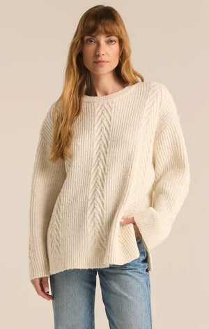 Z SUPPLY Women's Sweaters Z Supply All That Glitters Cable Knit Sweater || David's Clothing