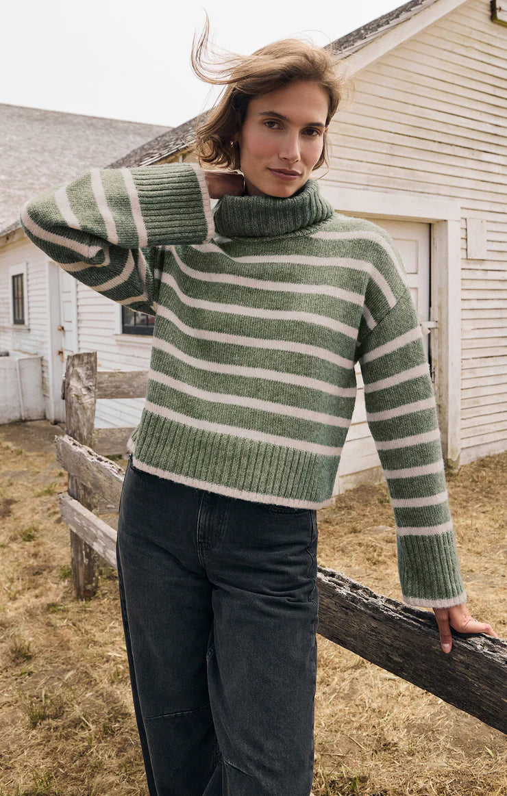 Z SUPPLY Women's Sweaters Z Supply Josephine Stripe Turtleneck Sweater || David's Clothing