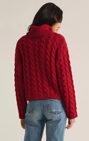 Z SUPPLY Women's Sweaters Z Supply Tied To You Cable Knit Turtleneck Sweater || David's Clothing