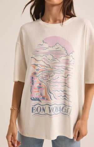 Z SUPPLY Women's Tee Z Supply Bon Voyage Socal Oversized Tee || David's Clothing