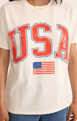 Z SUPPLY Women's Tee Z Supply Flag Boyfriend Tee || David's Clothing