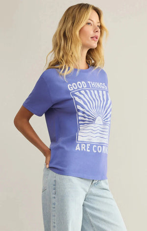 Z SUPPLY Women's Tee Z Supply Good Things Boyfriend Tee || David's Clothing