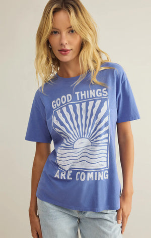 Z SUPPLY Women's Tee Z Supply Good Things Boyfriend Tee || David's Clothing