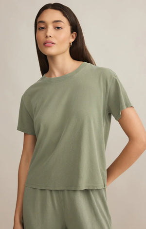 Z SUPPLY Women's Top AVOCADO / XS Z Supply Go To Washed Tee || David's Clothing ZT251841