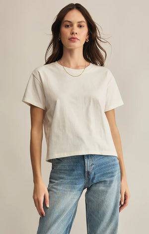 Z SUPPLY Women's Top SEA SALT / XS Z Supply Go To Washed Tee || David's Clothing ZT251841