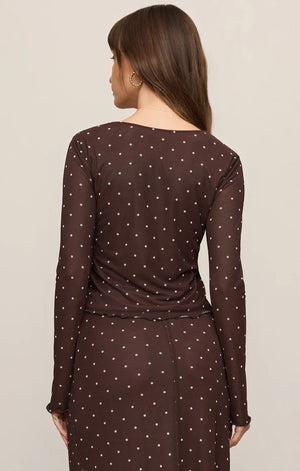 Z SUPPLY Women's Top Z Supply Amara Polka Dot Mesh Top