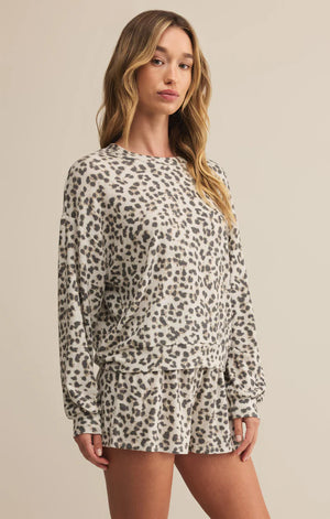 Z SUPPLY Women's Top Z Supply Luxe Leopard Long Sleeve Top