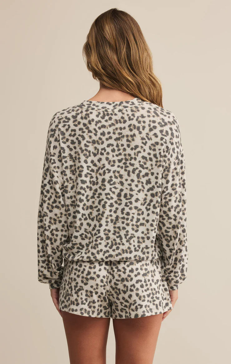 Z SUPPLY Women's Top Z Supply Luxe Leopard Long Sleeve Top