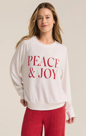 Z SUPPLY Women's Top Z Supply Peace And Joy Cloud Knit Top || David's Clothing