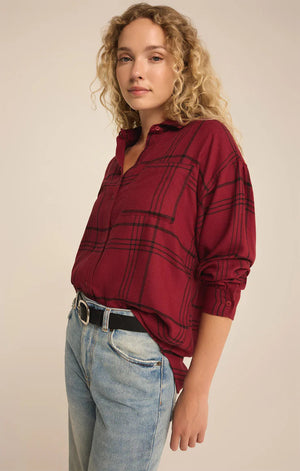 Z SUPPLY Women's Top Z Supply River Plaid Button Up || David's Clothing