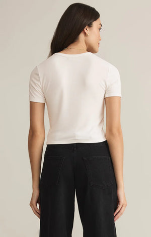 Z SUPPLY Women's Top Z Supply Second Skin Cropped Tee || David's Clothing