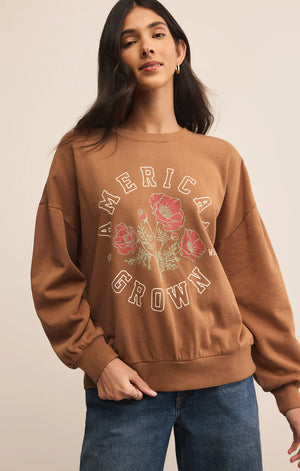 Z SUPPLY Women's Top Z Supply Stay Wild Sunday Sweatshirt || David's Clothing