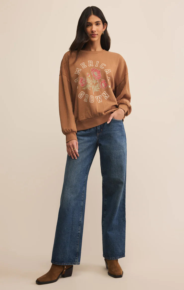 Z SUPPLY Women's Top Z Supply Stay Wild Sunday Sweatshirt || David's Clothing