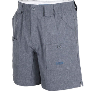 AFTCO MFG 14-Men's Activewear NAVY HEATHER / 30 Aftco Stretch Long Original Fishing Shorts || David's Clothing M100LNVYH